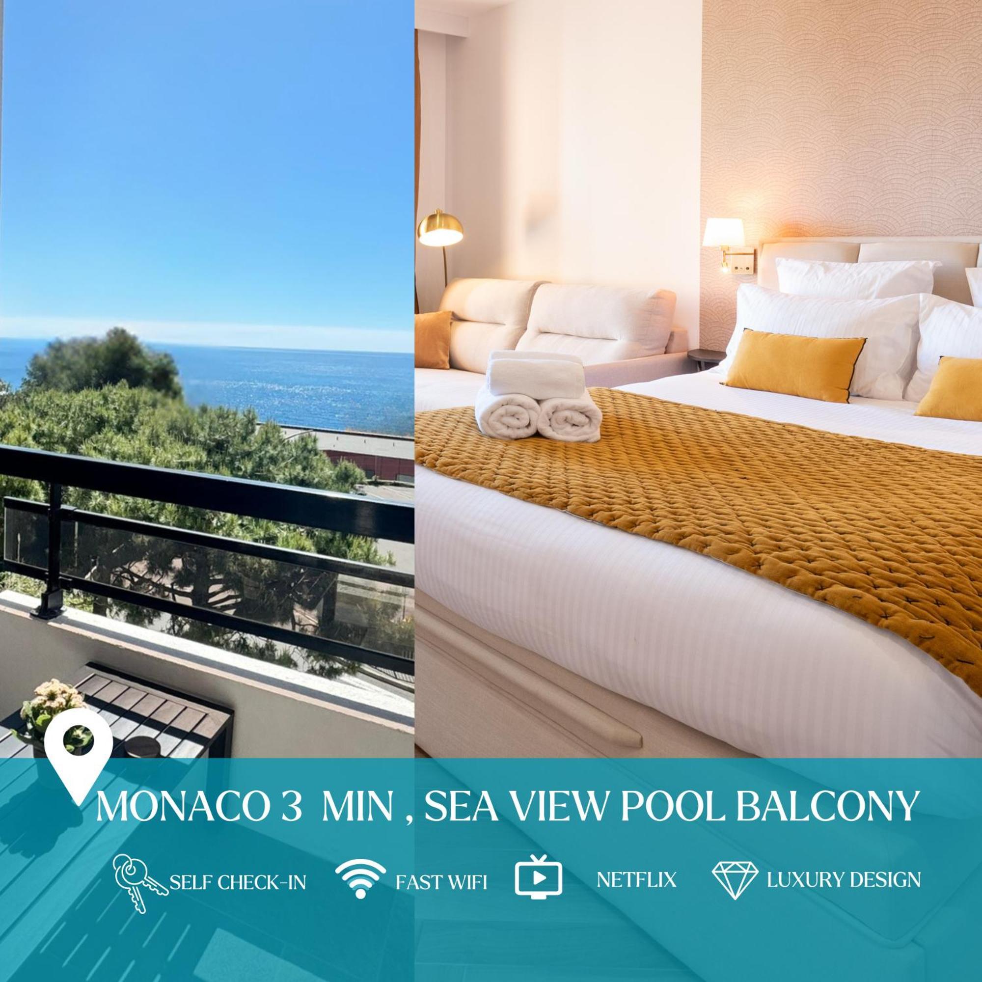 Monaco Border Luxury Suite - Sea View - Pool Beausoleil Exterior photo